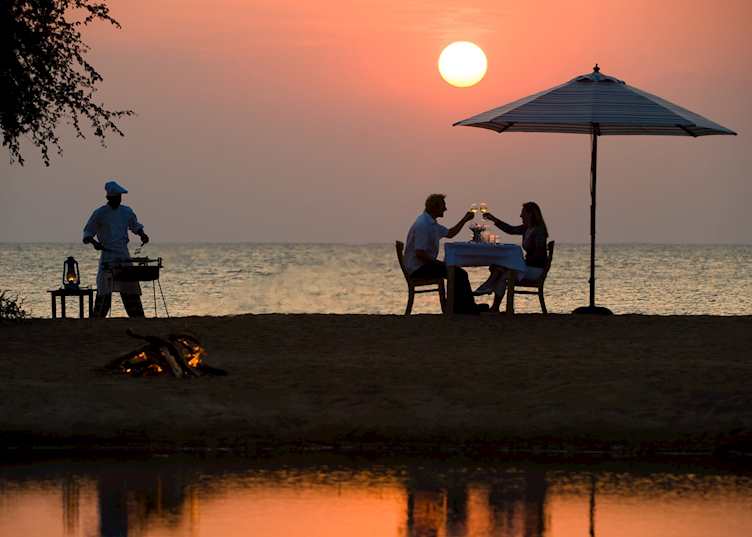 Private dinner at Pumulani, Cape Maclear