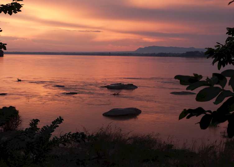 Sunset over the Mekong