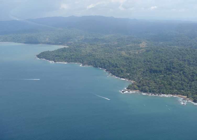 Panoramic view of Osa coastline, Copa de Arbol Beach & Rainforest Resort, Copa de Arbol