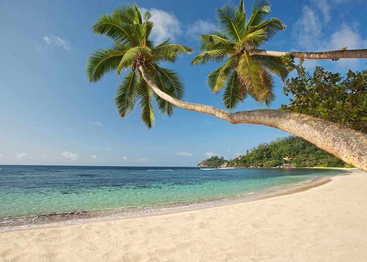 The beach at Kempinski Mahe