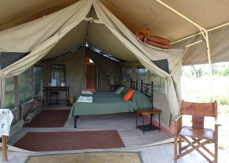 General tent interior, Serengeti Kati Kati Camp, Serengeti National Park