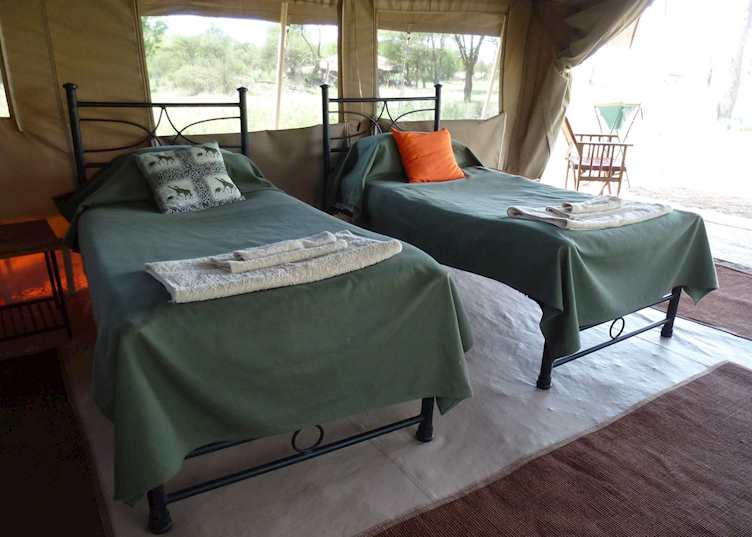 Tent interior, Serengeti Kati Kati Camp, Serengeti National Park