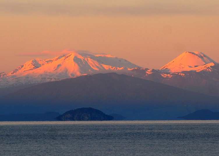 Sunset over Lake Taupo, New Zealand