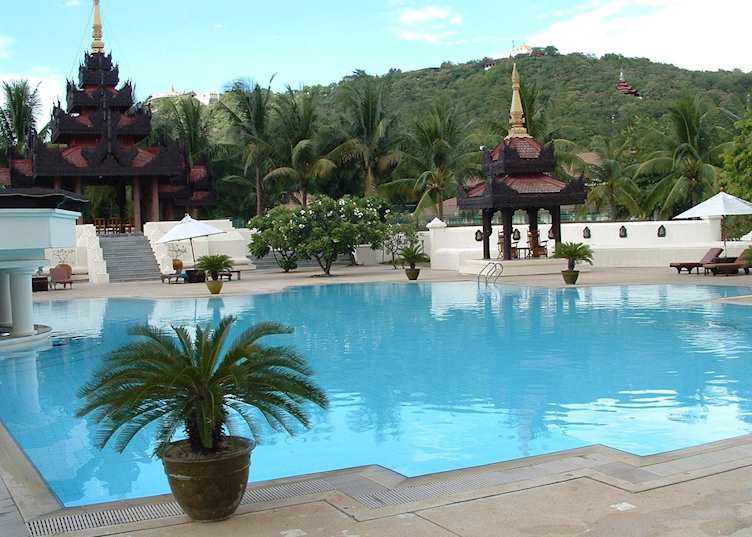 Swimming pool at the Mandalay Hill Resort, Mandalay