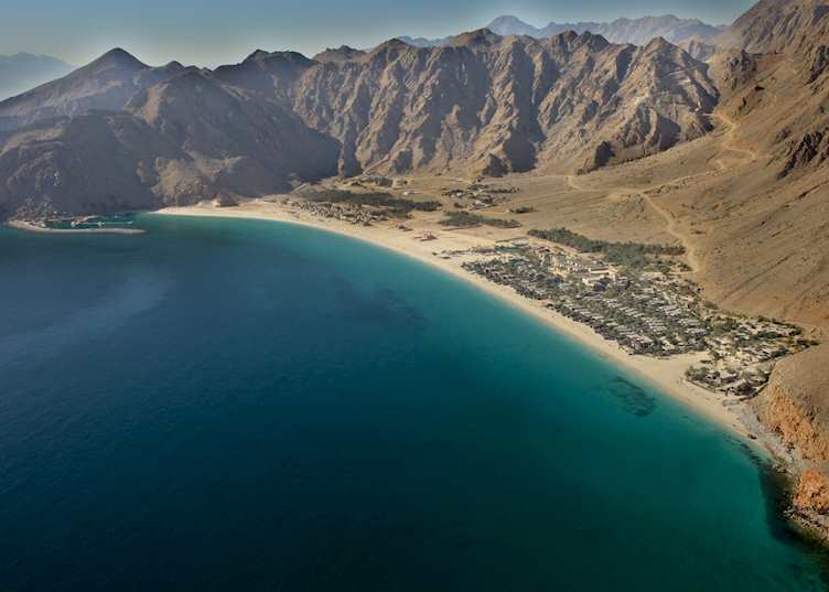 Aerial View, Six Senses at Zighy Bay
