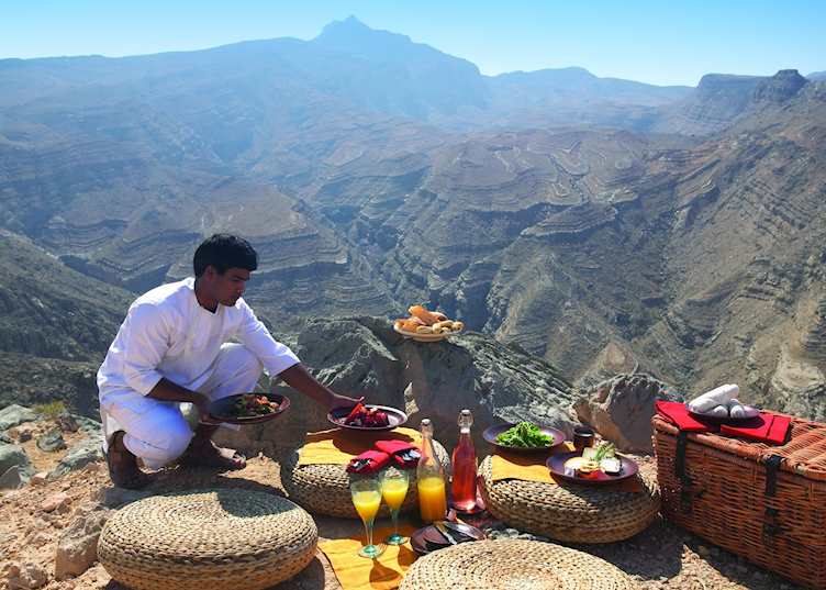 Mountain Picnic from Six Senses at Zighy Bay