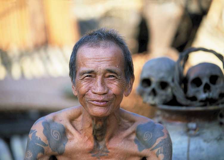 Iban elder, Sarawak, Malaysian Borneo