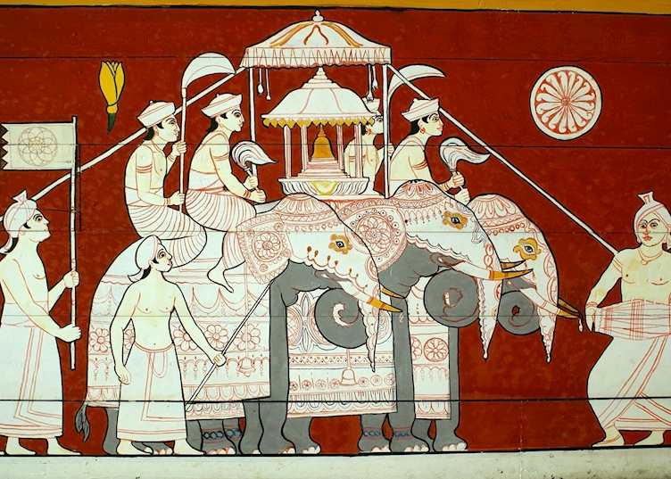 A mural of the Temple of the Tooth, Kandy