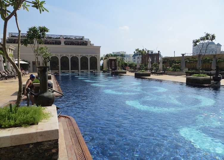 Swimming pool. The Leela Palace, Chennai