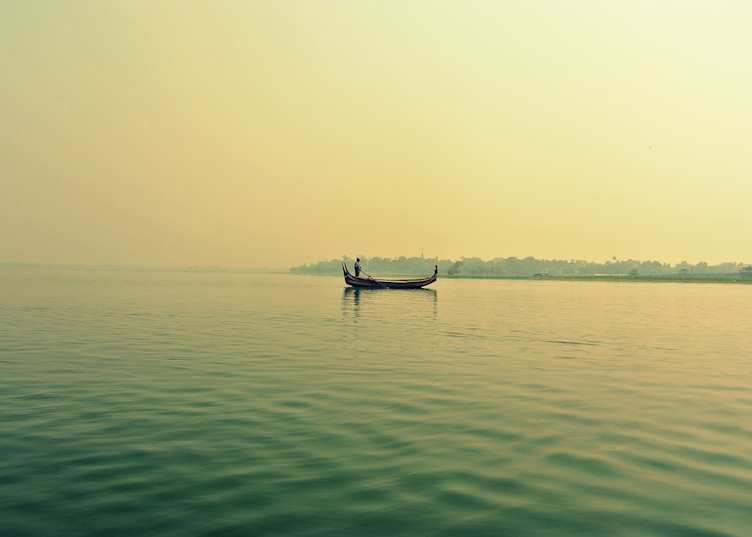 Sunset at U-Bein teak bridge, Mandalay