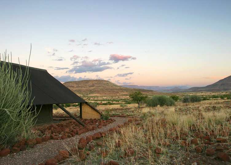 View from a room, Etendeka Camp, Damaraland