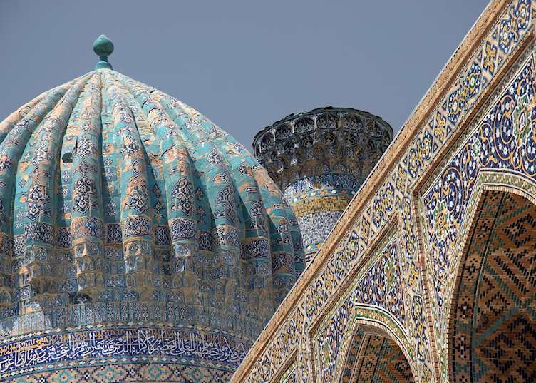 Samarkand majolica tilework