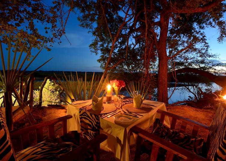 Dining at Selous Kulinda