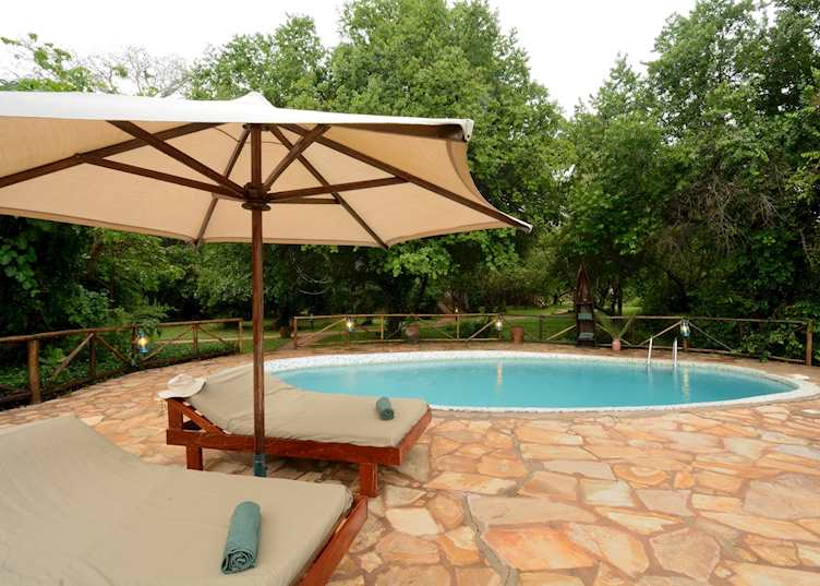 The pool at Selous Kulinda Camp