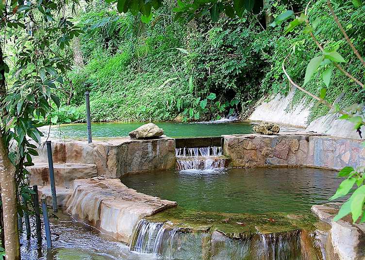 Natural spring pool at the Hintok River Camp