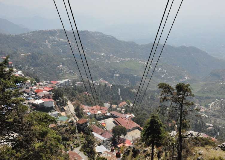 Cable car view across Mussoorie