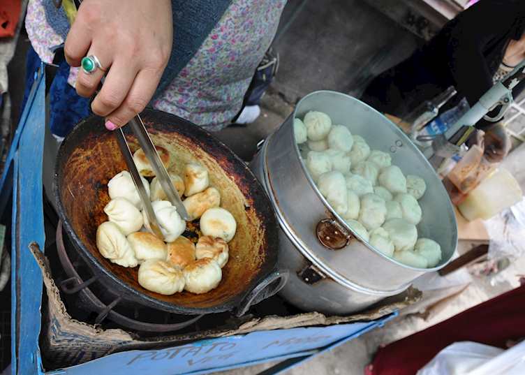 Momos in McLeod Ganj, near Dharamshala