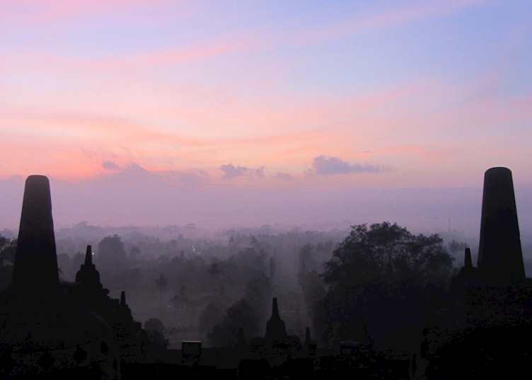 Sunrise at Borobudur