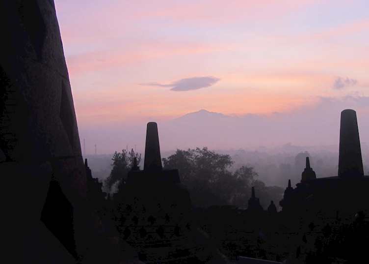 Sunrise at Borobudur