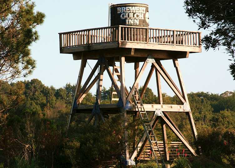 Water tower at Brewery Gulch Inn, Mendocino