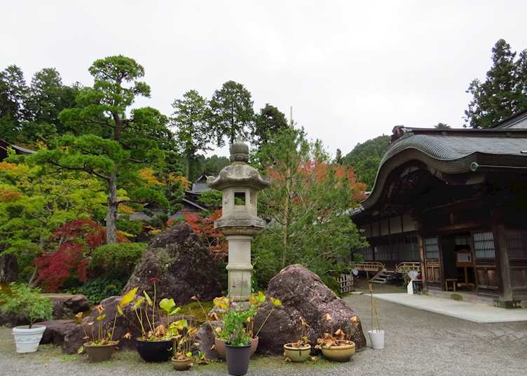 Front of Ekoin Temple, Mount Koya, Japan