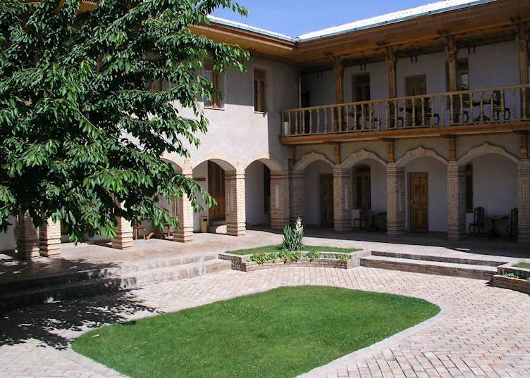 Courtyard at the Hotel Malika, Samarkand