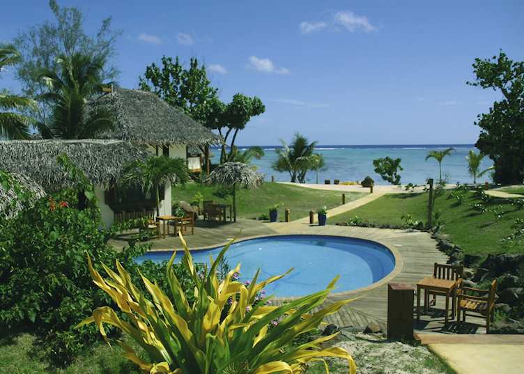 The pool at Etu Moana Boutique Beach Villas, Aitutaki