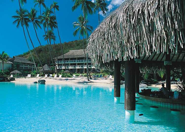 The swim up bar, InterContinental Resort, Tahiti