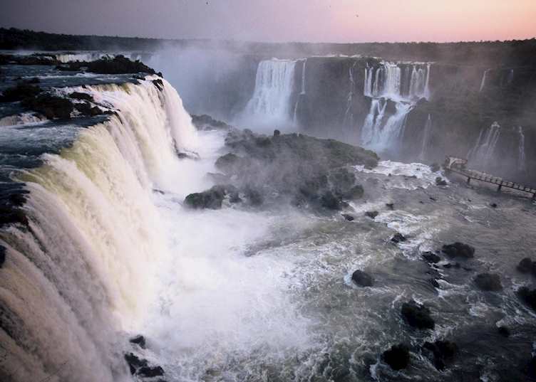Sunset at Iguazú Falls