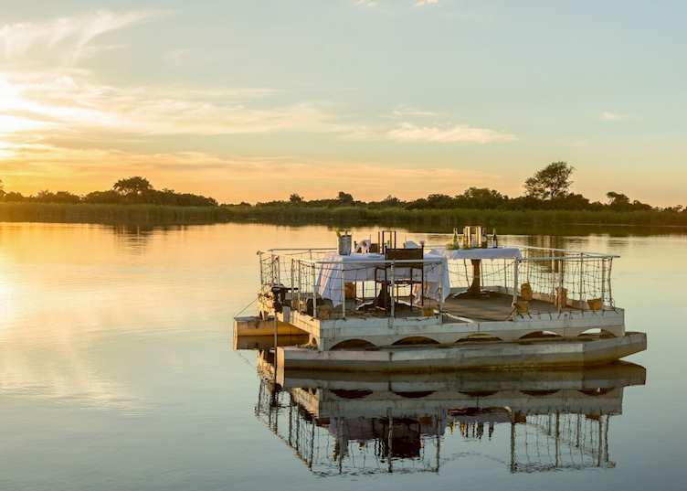 Xugana Island Lodge barge