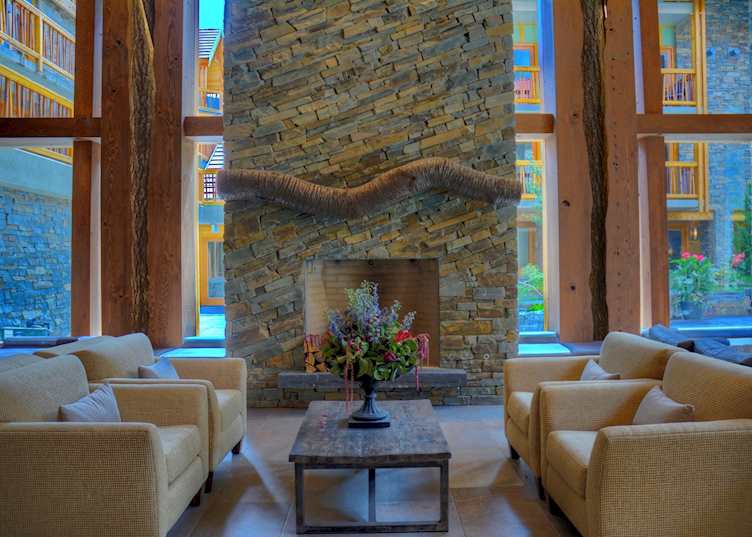 Lobby at The Moose Hotel & Suites, Banff