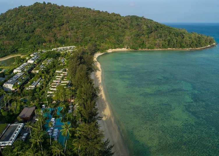 Aerial view of Rosewood Phuket