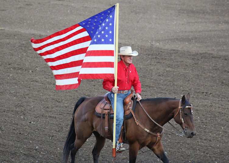 Cowboy at the Cody Nite Rodeo