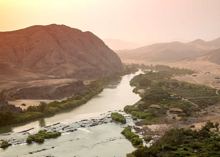 Aerial view of Serra Cafema, Kunene Region