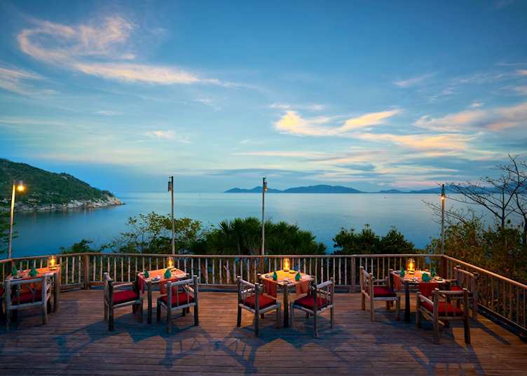 Dining by the rocks, Six Senses Ninh Van Bay, Nha Trang