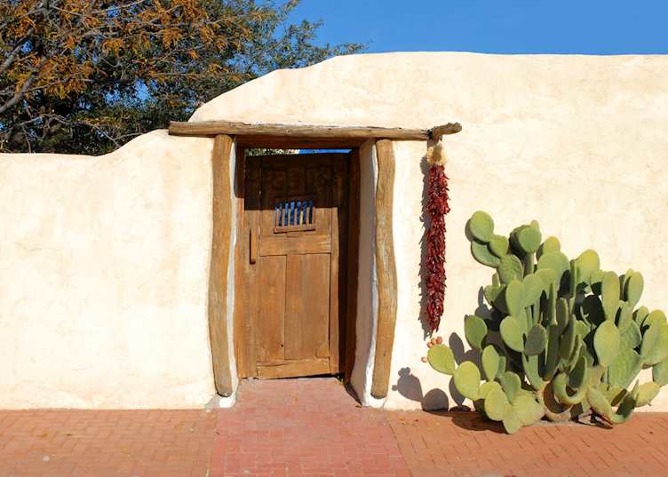 Old Door and Adobe Wall