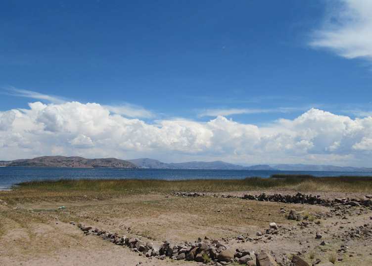 Views of Lake Titicaca from Llachon Peninsula 