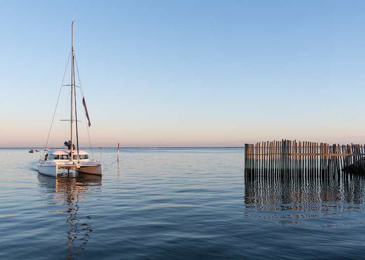Boat in the Bay of Arcachon, Cap Ferret, France