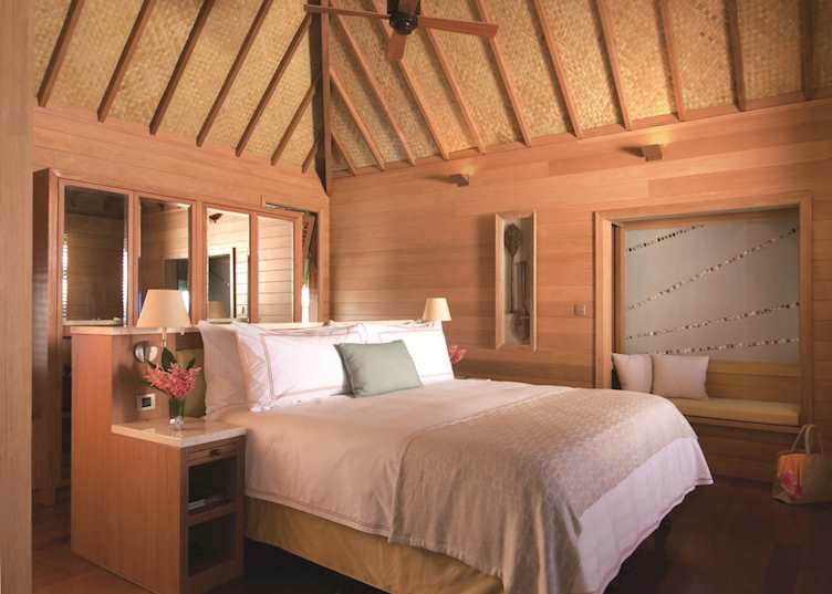 Overwater Bungalow Bedroom, Four Seasons Resort Bora Bora