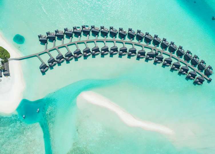 Aerial view of Anantara Dhigu Maldives Resort