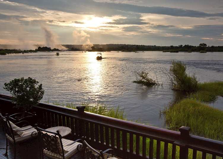 Zambezi views from the sun deck at Royal Livingstone Hotel