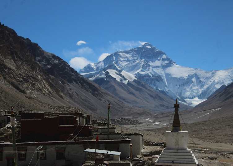 Mount Everest from the Rongbuk Monastery