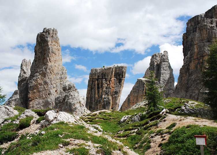 view of Cinque Torri, Dolomites