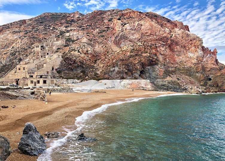 Abandoned sulphur mines, Milos 