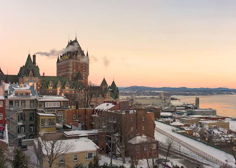 Winter sunset in Québec City