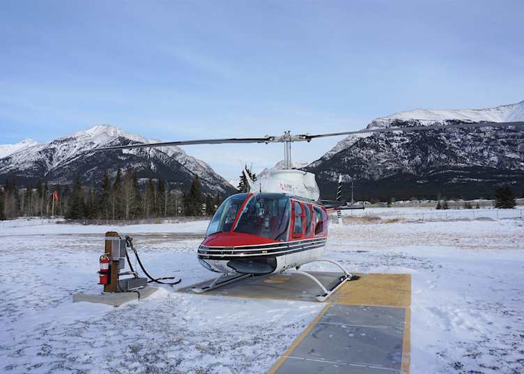 Alpine Helicopter Tours helipad near Canmore, Alberta