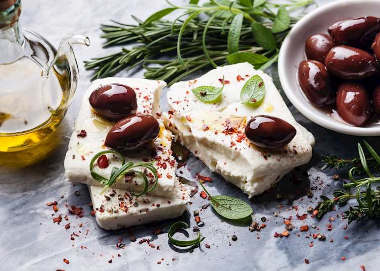 Feta and olives, Greece