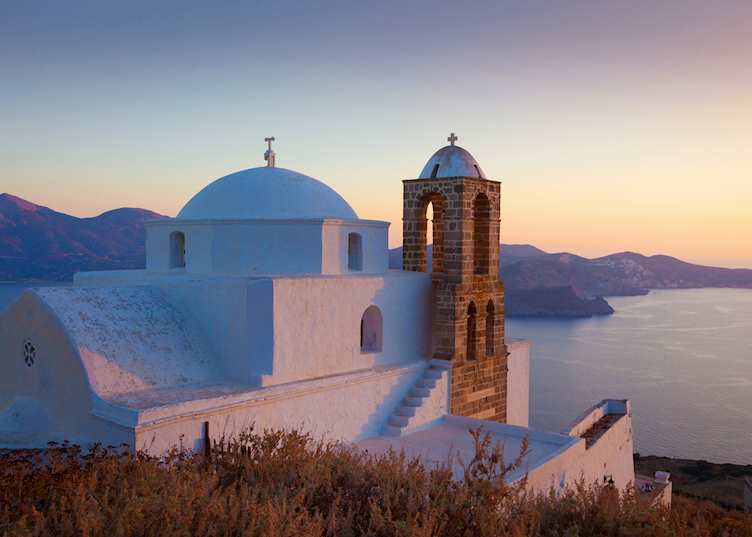 Church at sunset, Milos