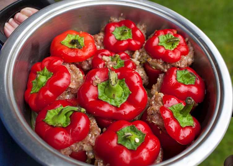 Stuffed peppers, Milos
