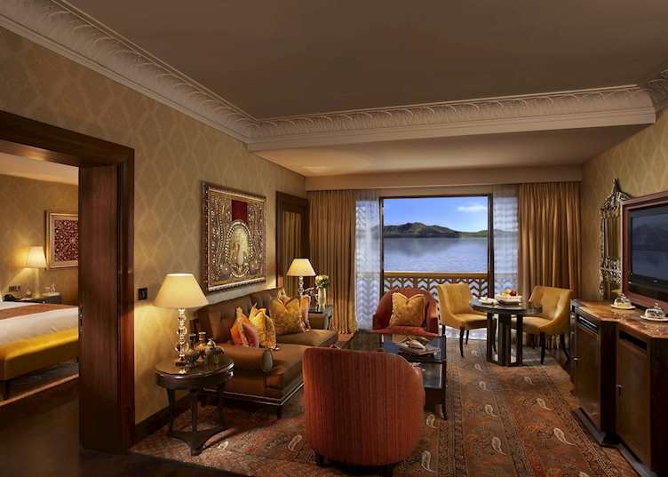 Luxury suite sitting room, Leela Palace, Udaipur